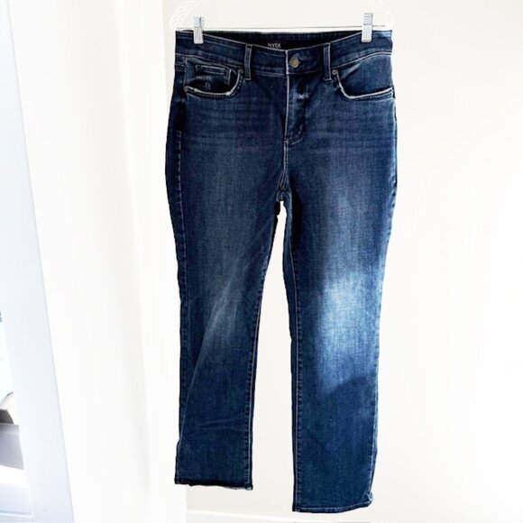 NYDJ Marilyn Straight Jeans, Jordan Medium Blue, Size 10 - Picture 5 of 9